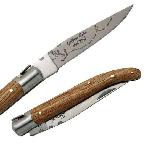 Coltello Laguiole personalizzato mare ancora