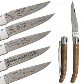 Coltello Laguiole personalizzato Mondo marino Coltello Laguiole personalizzato Mondo marino