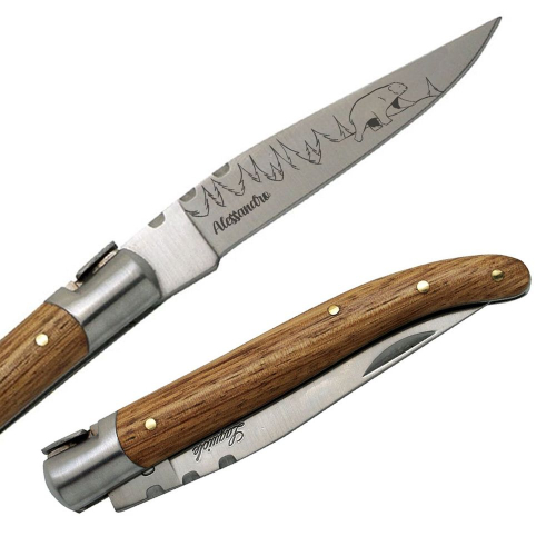 Coltello tascabile Laguiole personalizzato orso