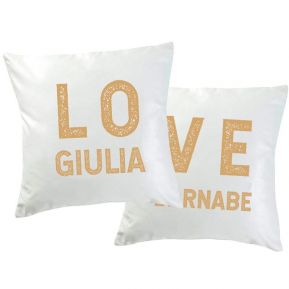 Coppia di cuscini LOVE personalizzati