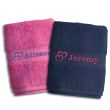 Coppia di asciugamani San Valentino personalizzati