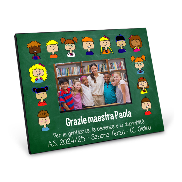Cornice regalo Grazie Maestra verde