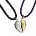 Collana cuore spezzato bicolore