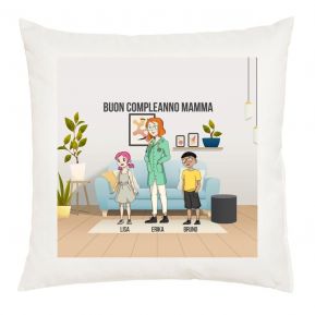 Cuscino personalizzato Manga Family