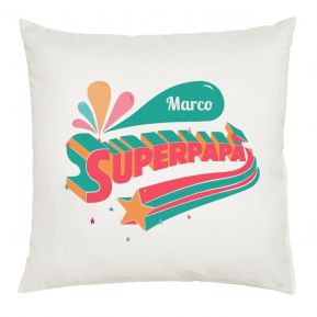 Cuscino Superpapà personalizzato con nome