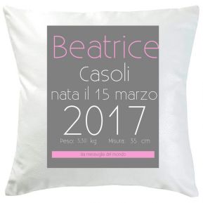 Cuscino di nascita design personalizzato