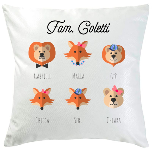 Cuscino personalizzato 6 animali