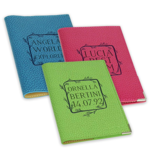Custodia passaporto cornice fiorita