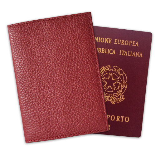 Custodia passaporto personalizzata rossa