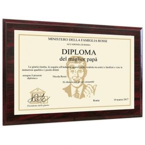 Diploma personalizzato con cornice in legno