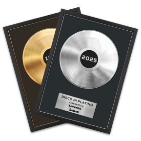 Poster disco d'oro o di platino personalizzato con cornice Poster disco d'oro o di platino personalizzato con cornice