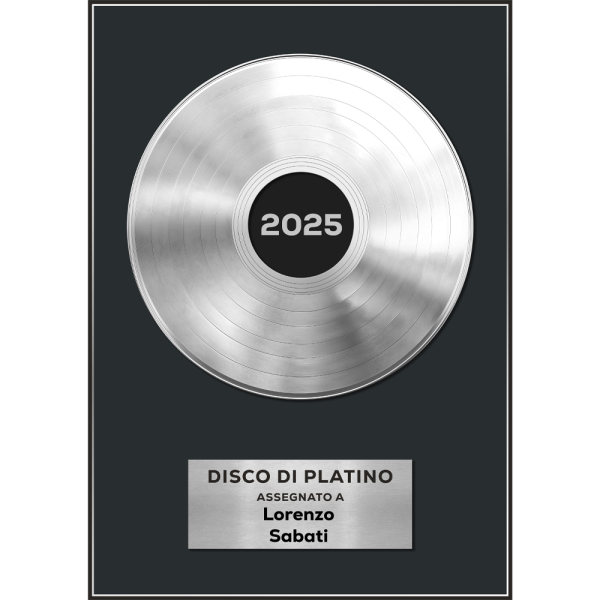 Disco platino personalizzato nome