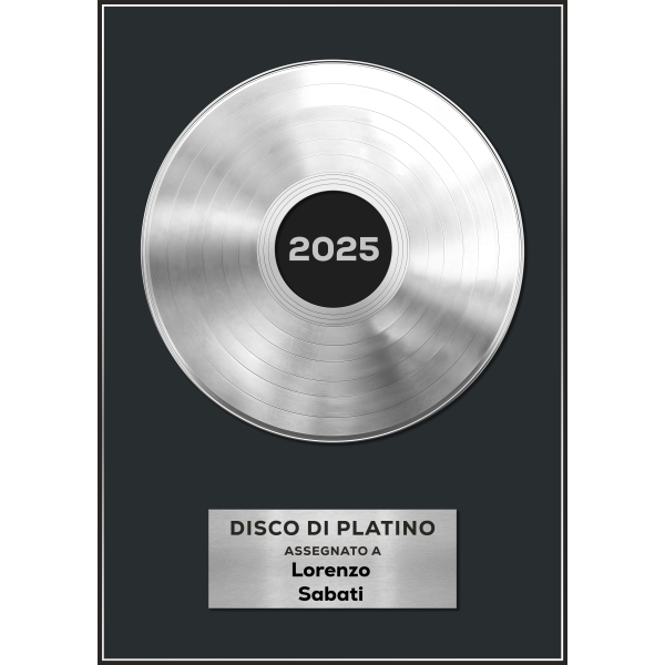 Disco platino personalizzato nome