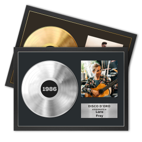 Poster disco d'oro o di platino personalizzato con foto incorniciato Poster disco d'oro o di platino personalizzato con foto incorniciato