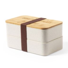 Portapranzo a 2 piani personalizzato con coperchio in bambù Portapranzo a 2 piani personalizzato con coperchio in bambù