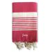 Fouta ricamata a righe