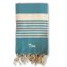 Fouta ricamata personalizzata a righe