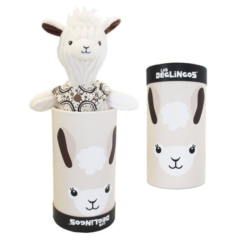 Peluche grande simply Muchachos il lama et sa boîte