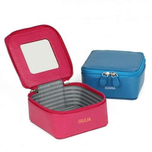 Grande beauty case in pelle personalizzato