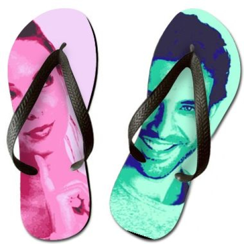 Infradito personalizzate foto pop art