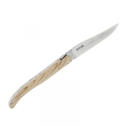 Coltello manico rovere personalizzato