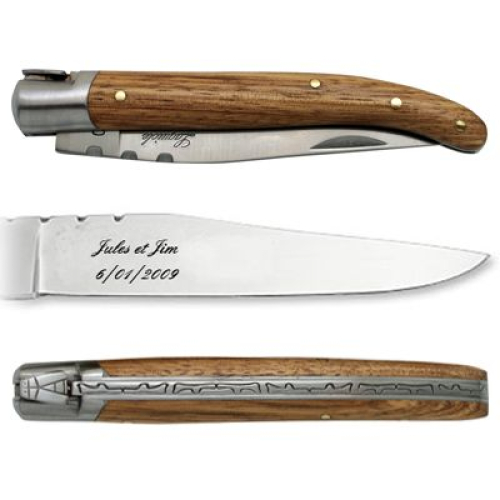 Coltello laguiole inciso