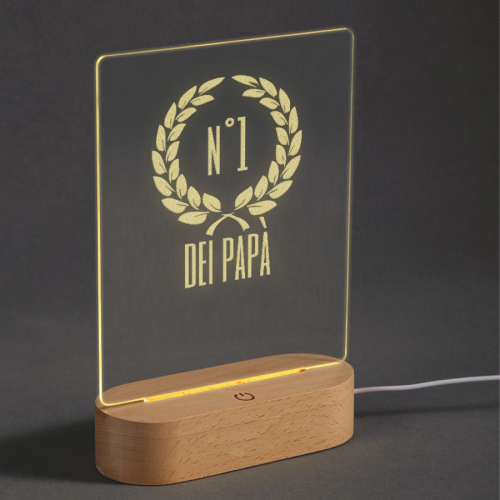 Lampada LED Plexiglas personalizzata per il papà