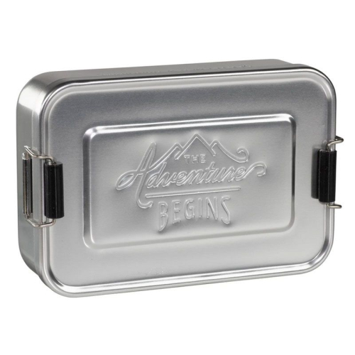 Lunch Box alluminio argentata The Adventure Begins
