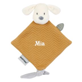 Mini doudou personalizzato Charlie il cane caramello