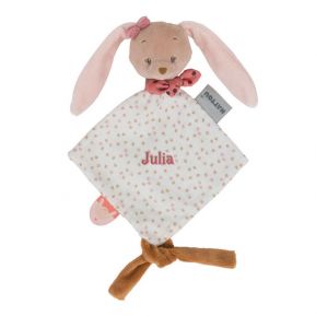 Mini doudou Pauline il coniglio personalizzato Mini doudou Pauline il coniglio personalizzato