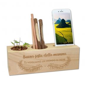 Organizer scrivania ecologico personalizzato Fiori