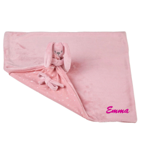 Copertina ricamata fosforescente con coniglietto