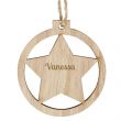 Palla di Natale personalizzata in legno Stella