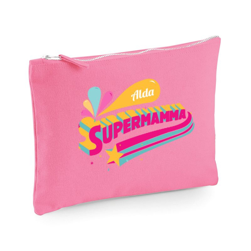 Pochette multiuso Supermamma nome