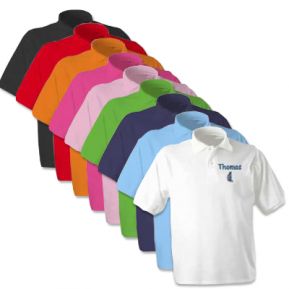 Polo ricamata maniche corte Polo ricamata maniche corte
