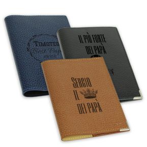 Portapassaporto in pelle papà personalizzato