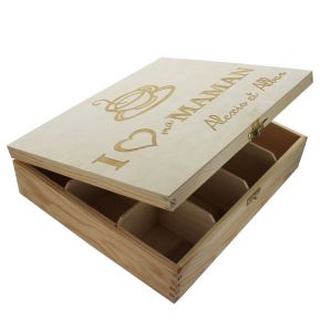 Scatola porta tè e tisane 12 scomparti personalizzabile Scatola porta tè e tisane 12 scomparti personalizzabile