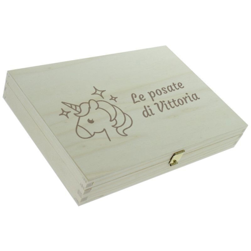 Posate unicorno scatola