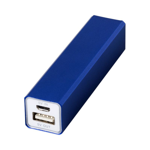 Power bank blu con incisione