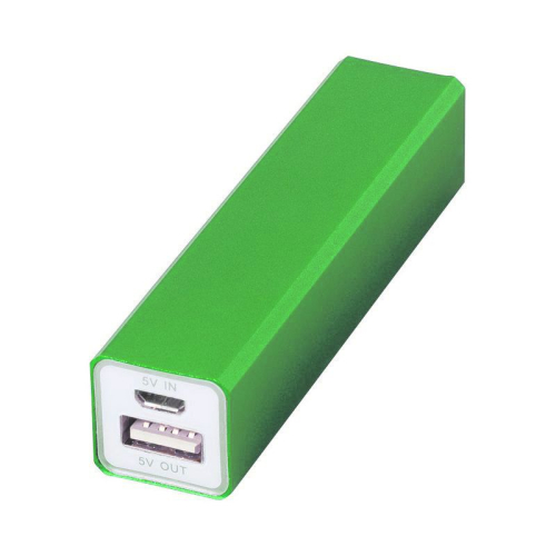 Power bank con incisione verde anice