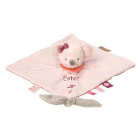 Doudou personalizzato topolina rosa