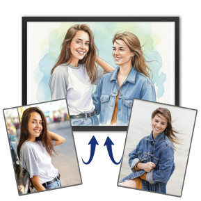 Fotoritocco per un ritratto ad acquerello