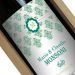 Bottiglia di vino personalizzata Rococò verde