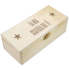 Scatola porta tè 3 scomparti personalizzata Scatola porta tè 3 scomparti personalizzata