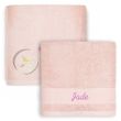 Asciugamano personalizzato 70 x 140 cm - Coniglietto rosa cipria