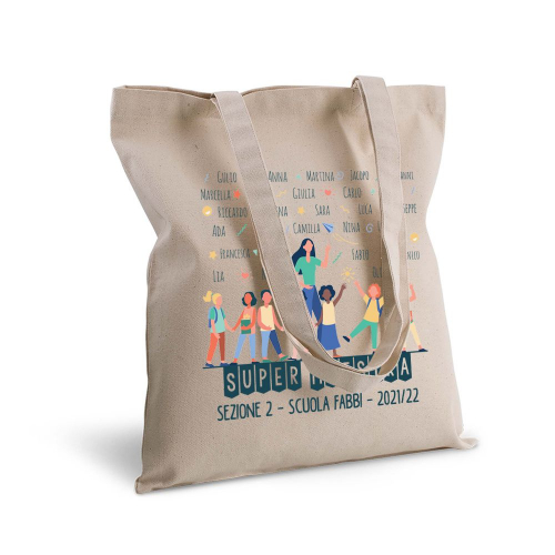 Shopper personalizzata tote bag maestra fine anno