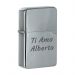 Accendino a benzina con incisione silver