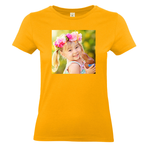 T-shirt donna albicocca personalizzata foto