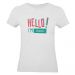 T-shirt Hello grigia