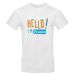 T-shirt uomo personalizzata Hello bianca